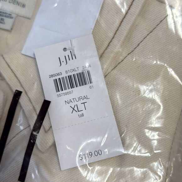 J.Jill Curved-Hem Natural Denim Jacket - XLT Tall NWT in Packaging - Picture 3 of 4